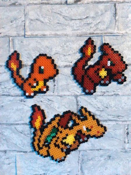 glurak bügelperlen|Glurak Bügelperlen, Pokemon Perler Perlen